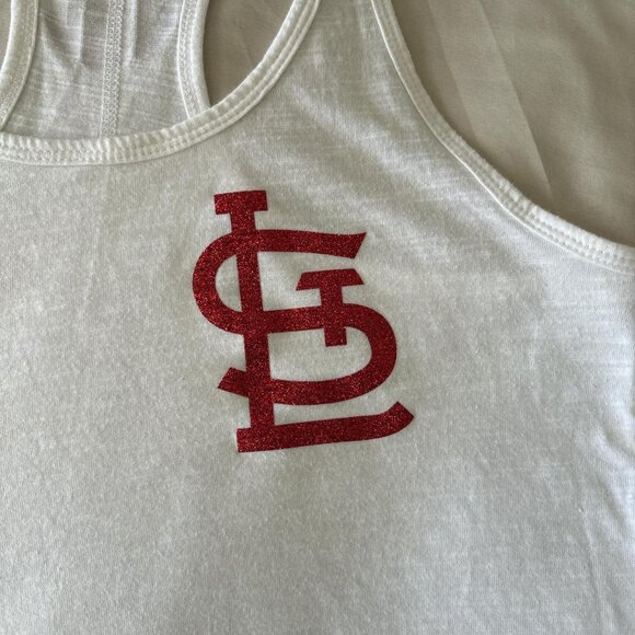 St. Louis red and white tank top. Size M. - Picture 2 of 6
